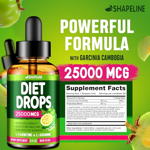 (Pack of 2) Weight Loss Drops - Made in USA - Appetite Suppressant for Women & Men SHAPELINE Au supplements