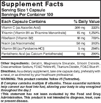 Nature's Blend Super B with C 100 Capsules Nature's Blend Au supplements