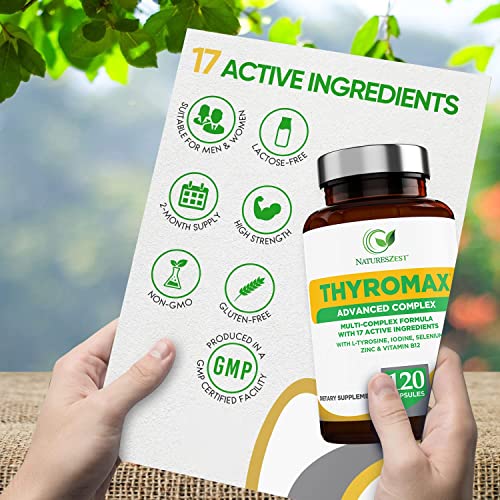 Natures Zest Thyroid Support Supplement for Women & Men - 120 Vegan Capsules Natures Zest Au supplements
