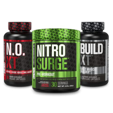Jacked Factory Nitrosurge Pre Workout, N.O. XT Nitric Oxide Supplement & Build-XT Daily Jacked Factory Au supplements
