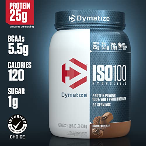 Dymatize ISO100 Hydrolyzed Protein Powder, 100% Whey Isolate , 25g of Protein, 5.5g BCA Dymatize Au supplements