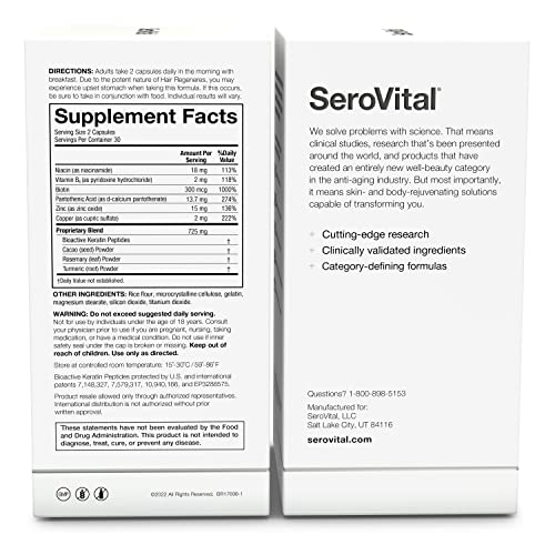 SeroVital Hair Regeneres - Formulated For Women Seeking Enhanced Hair Growth Serovital Au supplements