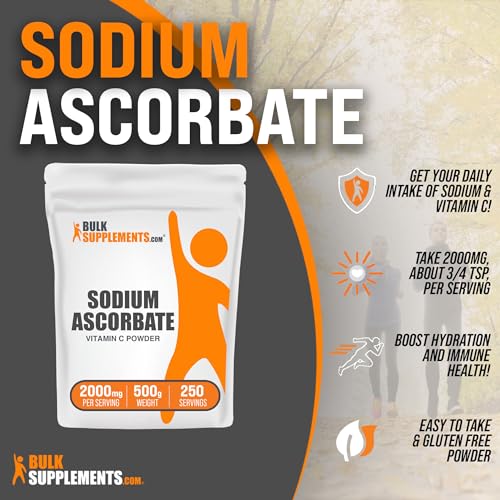 BulkSupplements.com Sodium Ascorbate Powder - Antioxidant Powder - Sodium Ascorbate Bulksupplements Au supplements