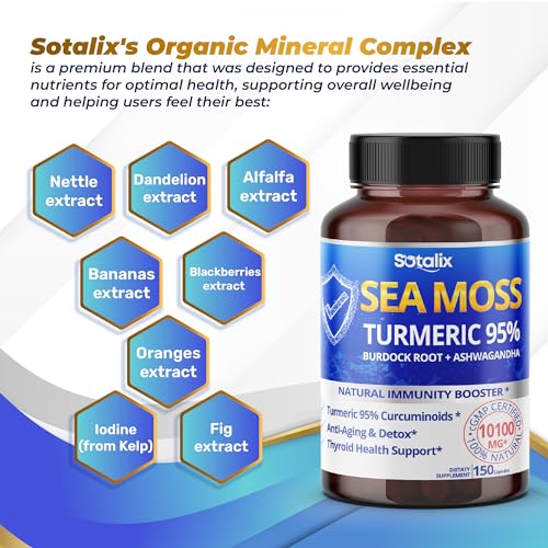 Sotalix Sea Moss Capsule 10100mg with Ashwagandha, Burdock Root, Bladderwrack SOTALIX SUPPLEMENT Au supplements