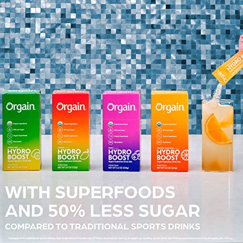 Orgain Organic Hydration Packets, Electrolytes Powder - Berry Hydro Boost Orgain Au supplements