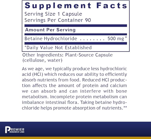 Premier Research Labs – Premier HCL | Superior Digestive Support; Supports Whole Body Detox Premier Research Labs Au supplements