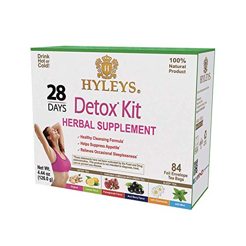 Hyleys Detox Tea for Cleanse and Weight Loss - 28 Day Kit - 84 Tea Bags (9 Pack) HYLEYS Au supplements