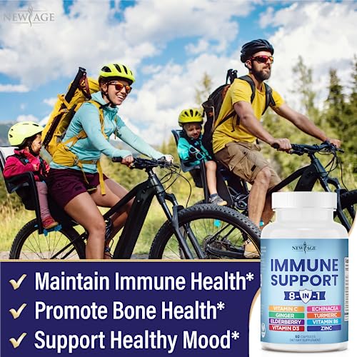 NEW AGE 8 in 1 Immune Support Booster Supplement with Echinacea, Vitamin C and Zinc NEW AGE Au supplements