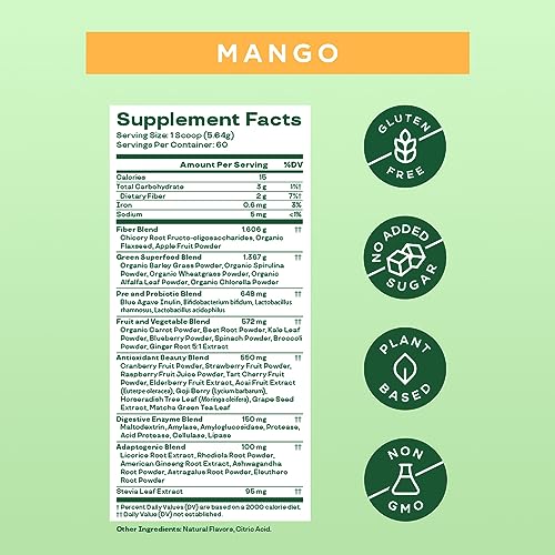 Bloom Nutrition Super Greens Powder Smoothie & Juice Mix - Probiotics Bloom Nutrition Au supplements