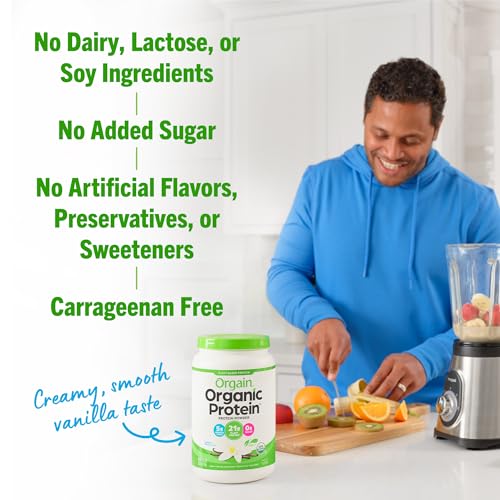 Orgain Organic Vegan Protein Powder, Vanilla Bean - 21g Plant Based Protein, Gluten Free Orgain Au supplements
