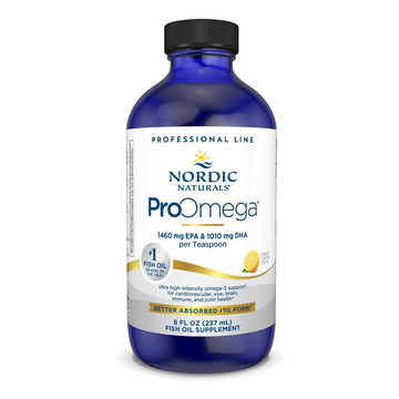 Nordic Naturals ProOmega Liquid, Lemon Flavor - 8 oz - 2840 mg Omega-3 - High Potency Fish Oil with EPA & DHA - Promotes Brain, Eye, Heart, & Immune Health - Non-GMO - 48 Servings Nordic Naturals Au supplements
