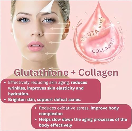 Glutathione Collagen Gummies,Glutathione Collagen Glow Gummies for Dark Spot,60 Pieces Pelinuar Au supplements