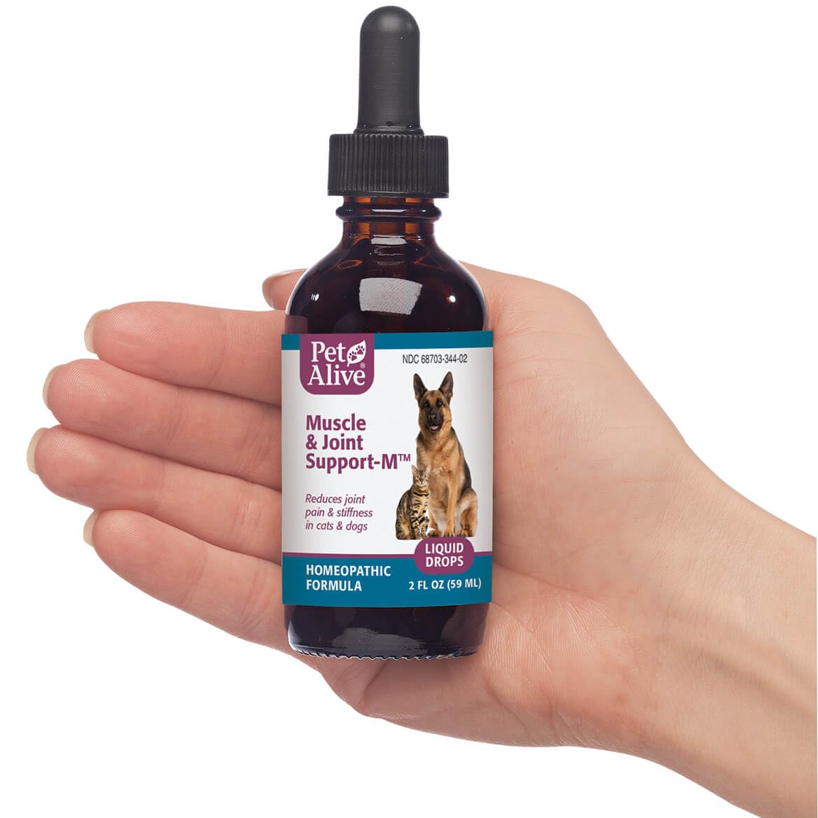 PetAlive Muscle and Joint Support-M - Natural Homeopathic Formula for Joint Pain and Stiffness in Pets - Supports Joint Health and Movement in Dogs and Cats - 59 mL PetAlive Au supplements