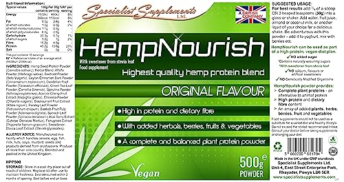 Specialist Supplements HempNourish Protein Powder 500g Specialist Supplements Au supplements
