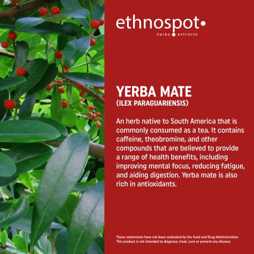 Full Spectrum Yerba Mate Capsules - Boosts Energy & Mental Focus - Supports Health Ethnospot Au supplements