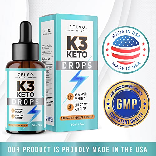 K3 Keto Drops for Weight Loss - Fat Burner & Metabolism Booster | Advanced Keto Carb ZELSO Au supplements