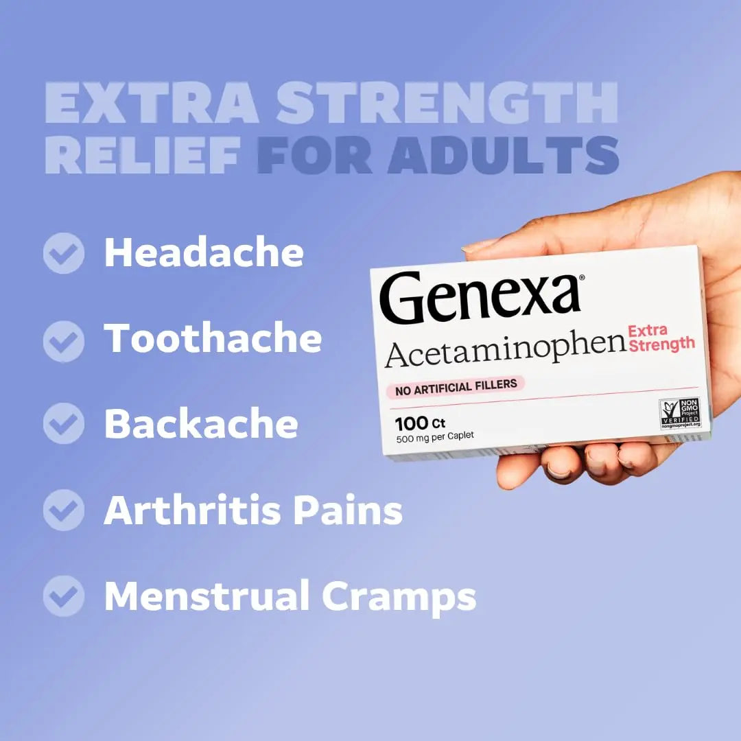 Genexa Kids & Adults Clean Acetaminophen Combo | Family Pain & Fever Bundle | Dye Free, 0% Artificial Additives | Vegan & Non-GMO | Medicine Made Clean | Ages 2-11, 12+ (2 Pack) Genexa Au supplements