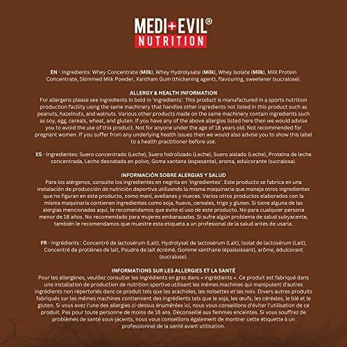 Medi-Evil Nutrition Whey Dynamic Protein, Cookies and Cream Flavour, 2kg, 66 Servings Medi-Evil Nutrition Au supplements