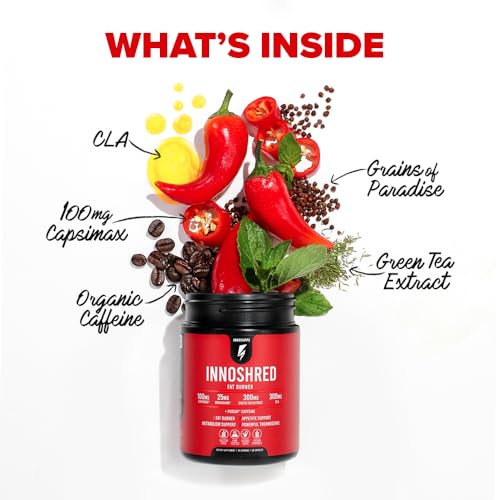 Inno Shred - Day Time Fat Burner | 100mg Capsimax, Grains of Paradise, Organic Caffeine InnoSupps Au supplements
