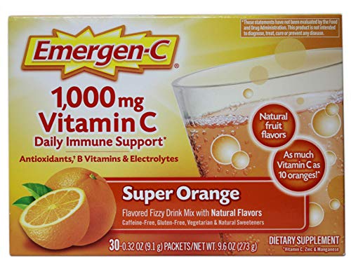 Emergen-C Super Orange Vitamin C - 30 Count (Pack of 4) (Packaging may vary) Emergen-C Au supplements