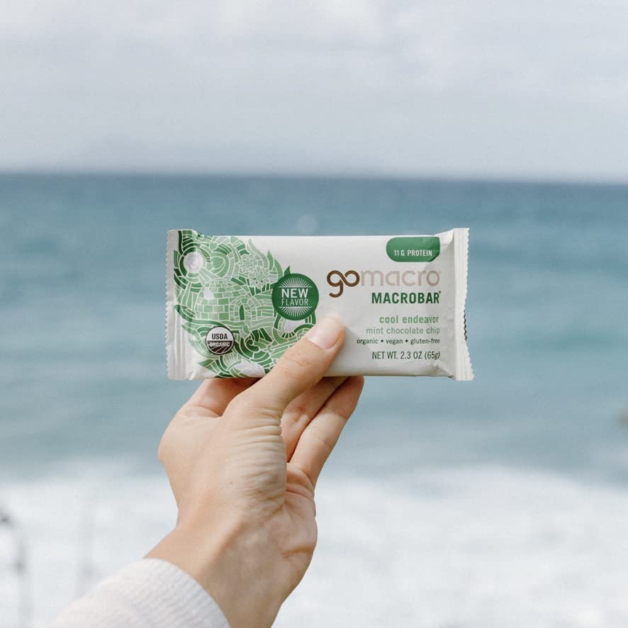 GoMacro MacroBar Organic Vegan Protein Bars - Mint Chocolate Chip, 2.3 Ounce Bars GoMacro Au supplements