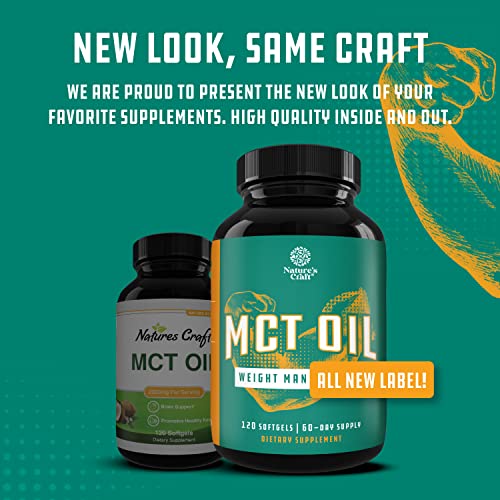 C8 MCT Coconut Oil Softgels - MCT Oil Keto Pills with Caprylic Acid Coconut Oil Natures Craft Au supplements