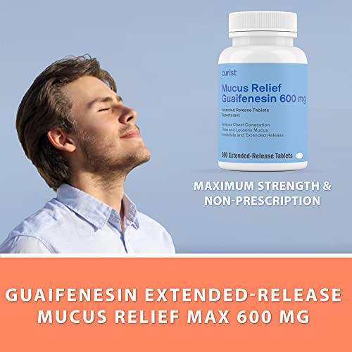 Curist Guaifenesin 600 mg Extended Release Tablets (300 Dye-Free Tablets) - Expectorant Curist Au supplements