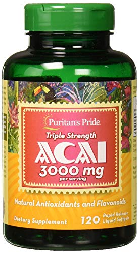 Puritan's Pride Triple Strength Acai 3000 MG, 120 Count Puritan's Pride Au supplements