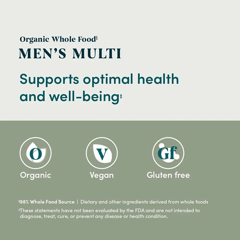 Amazon Elements Organic Whole Food Men's Multi, 60 tablets Amazon Elements Au supplements