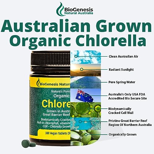 Biogenesis Organic Chlorella Tablets | Australian Grown | Chlorophyll-Rich Biogenesis Au supplements