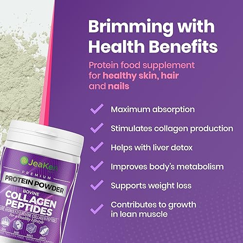 JeaKen - Unflavored Collagen Peptides Powder from Grass-Fed Bovine Sources - Sugar-Free Hydrolyzed Collagen JeaKen Au supplements