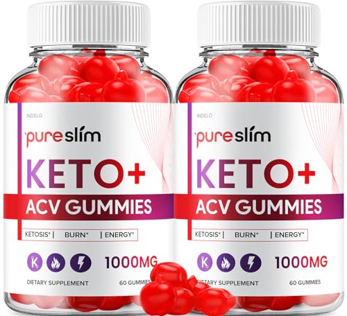(2 Pack) Pure Slim Keto ACV Gummies - Advanced Formula PureSlim Keto Plus ACV Gummies Indelo Au supplements