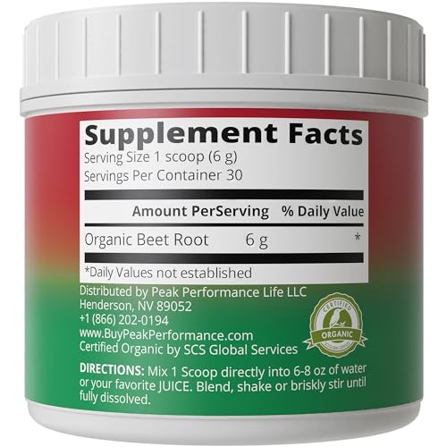 Organic Beet Root Powder - Ultra High Purity Super Food Beets Juice Powder. 100% Pure Peak Performance Au supplements