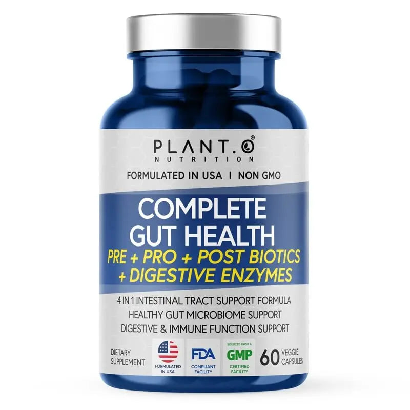 4-in-1 Prebiotic Probiotic & Postbiotic for Women & Men, Complete Gut & Digestive Support PLANT.O NUTRITION uk supplements