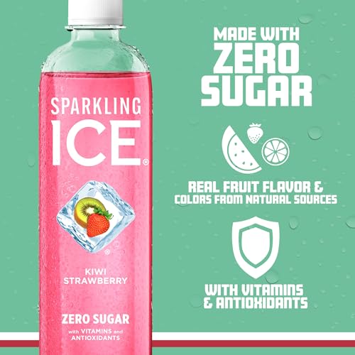Sparkling Ice, Kiwi Strawberry Sparkling Water, Zero Sugar Flavored Water, with Antioxidant Sparkling ICE Au supplements