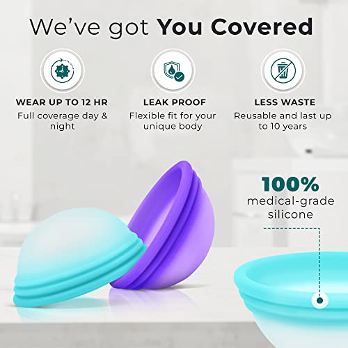 Ecoblossom Menstrual Original Disc - Set of 2 Reusable Period Discs Regular (Small & Large (Pack of 2)) EcoBlossom Au supplements