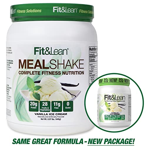 Fit & Lean Meal Shake, Fat Burning Meal Replacement, Protein, Fiber, Probiotics, Vanilla Fit & Lean Au supplements