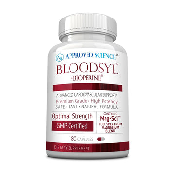 Approved Science Bloodsyl - Supports Blood Flow - Hawthorn Berry, Magnesium, BioPerine - Vegan - 180 Capsules - Pack of 1 Approved Science Au supplements