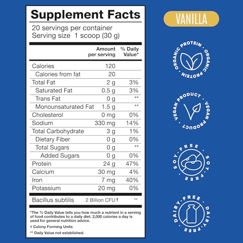 BIRDMAN Falcon Organic Vegan Protein Powder Vanilla, 24g Protein, Sugar Free, Probiotics BIRDMAN Au supplements