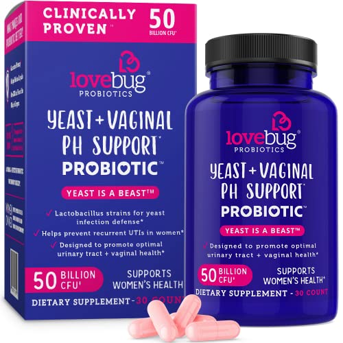 Lovebug Yeast + Vaginal pH Support | Clinically Studied Ingredients for Yeast & UTIs lovebug PROBIOTICS Au supplements