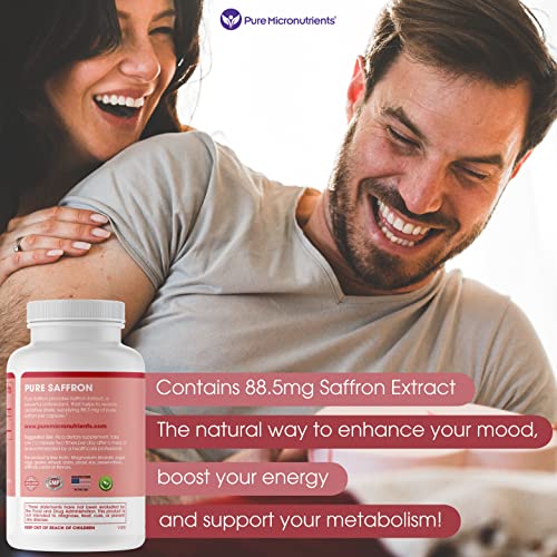 Saffron Supplements - 100% Pure Saffron Extract Capsules - Boost Energy & Mood Pure Micronutrients Au supplements