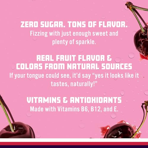 Sparkling Ice, Black Cherry Sparkling Water, Zero Sugar Flavored Water, with Vitamins Sparkling ICE Au supplements