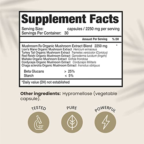 HPD Rx Mushroom Rx Organic Mushroom Extract Blend Max Immunity Dose, Lion’s Mane HPD Rx Au supplements