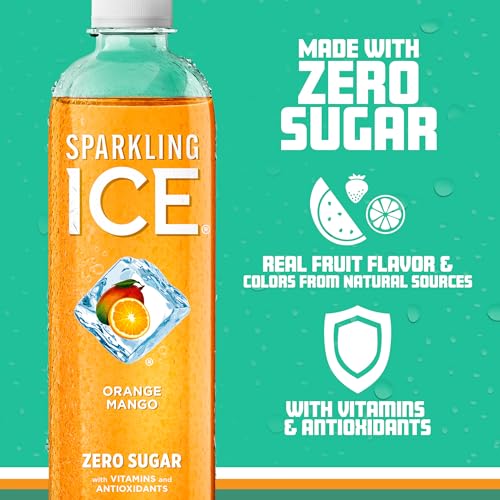Sparkling Ice, Orange Mango Sparkling Water, Zero Sugar Flavored Water, with Vitamins Sparkling ICE Au supplements