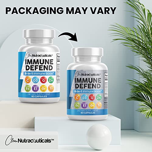Immune Defense Support Supplement 8 in 1 w/Zinc 50mg Quercetin, VIT C Clean Nutraceuticals Au supplements