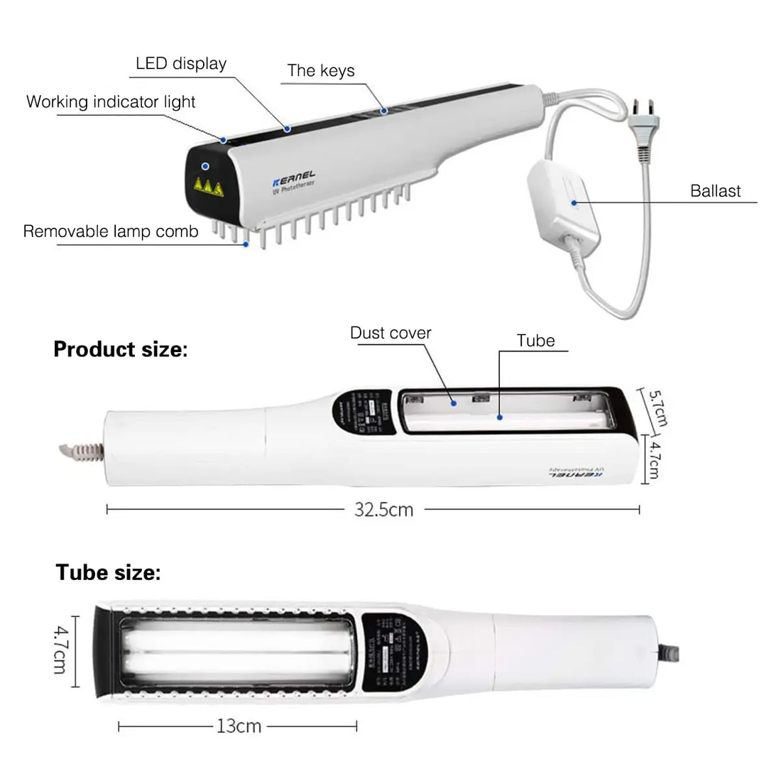 AUSPA UV Phototherapy Lamp Light Home Use Portable AUSPA uk supplements