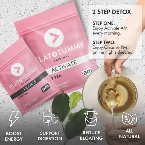 Flat Tummy Tea 2-Step Detox Tea – 2 Week Program – to Boost Energy, Speed Metabolism Flat Tummy Tea Au supplements
