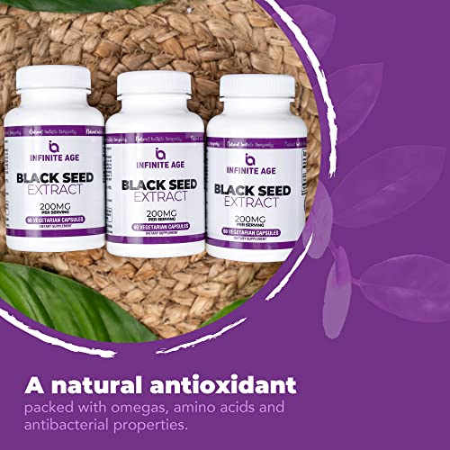 INFINITE AGE Dry Organic Black Seed Oil Extract Capsules - Nigella Sativa Seed Extract INFINITE AGE Au supplements