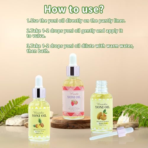 3 Packs Yoni Oil for Women, 100% Natural Feminine Oil Intimate Deodorant for Women, Eliminates Odor Wovarkie Au supplements